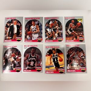 Vintage 1990-91 NBA Hoops San Antonio Spurs Vintage Basketball Card Set